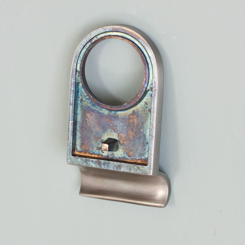 Vintage Nickel Cylinder Latch Pull - Antique Cabinet & Drawer Hardware for Home Decor - Perfect for Kitchen Cabinets, Dressers, and Furniture Restoration
