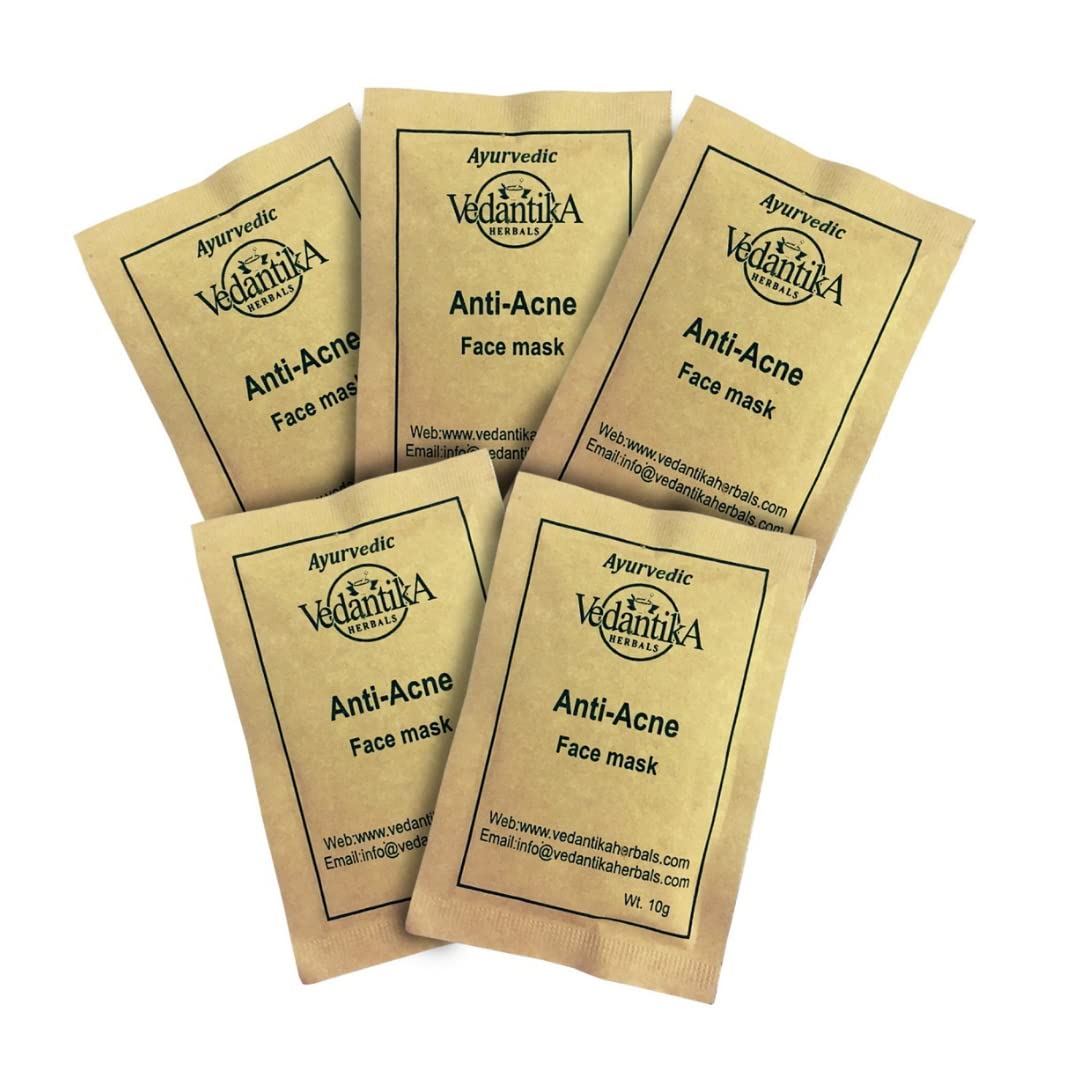 Vedantika Herbals Ayurvedic Anti Acne Face Mask - 50g Natural Clay Treatment for Clear Skin | Best for Oily & Acne-Prone Skin - Daily Skincare Routine
