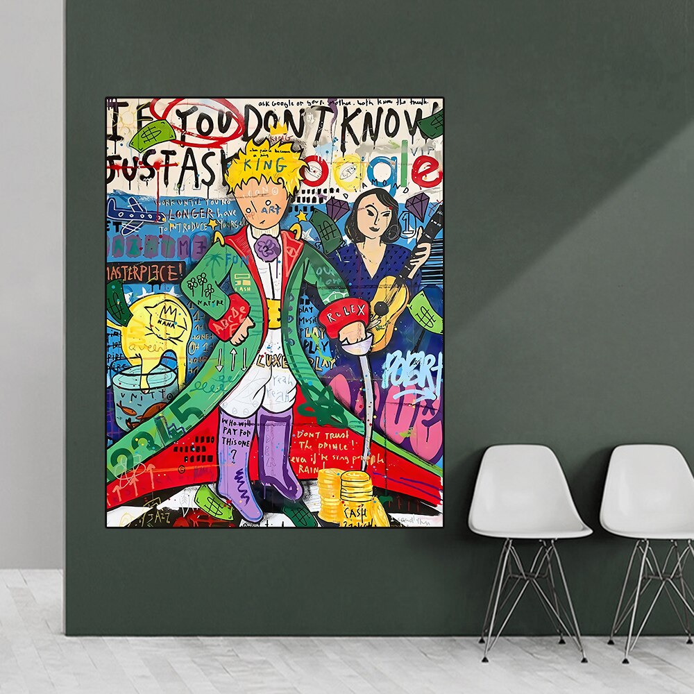 The Little Prince Canvas Wall Art - Classic Book Inspired Home Decor for Bedroom, Living Room & Office - Perfect Gift for Book Lovers & Literary Fans