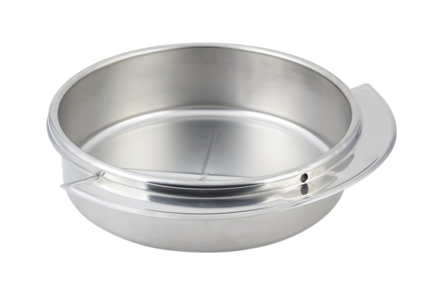 Bon Chef 11002 2-Gallon Stainless Steel Dripless Round Water Pan for Buffets, Catering & Food Service | Commercial Kitchen Equipment