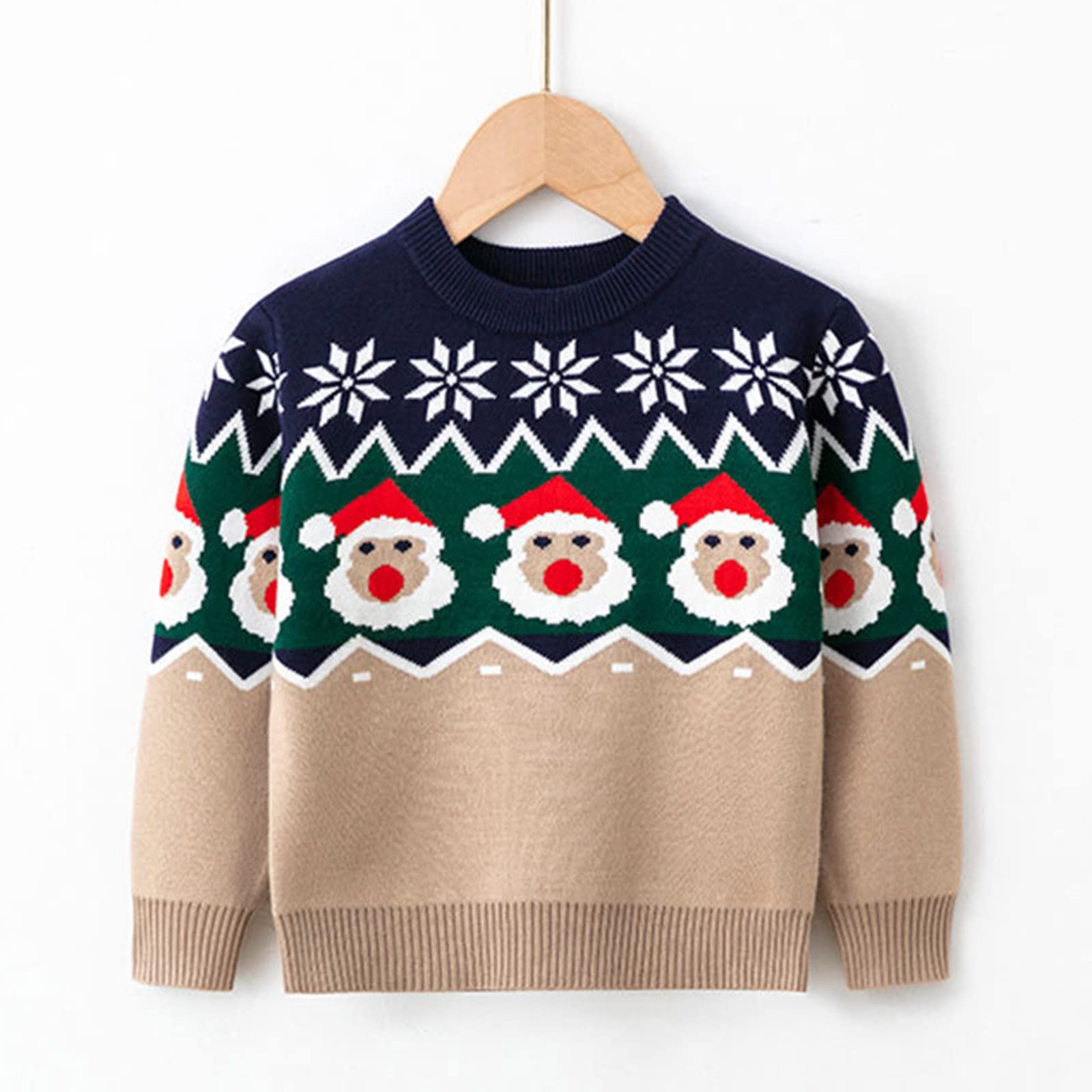 Adorable Newborn Baby Christmas Knit Sweater - Cozy Chunky Knitted Jumper for Boys & Girls | Perfect Winter Outfit for Infants & Toddlers | Great for Holiday Photos, Family Gatherings & Cold Weather