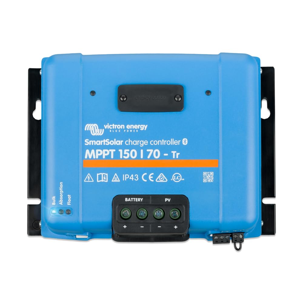 Victron Energy SmartSolar MPPT 150V 70A Solar Charge Controller with Bluetooth - 12/24/36/48V Solar Panel Regulator for RV, Boat, Off-Grid & Home Solar Systems