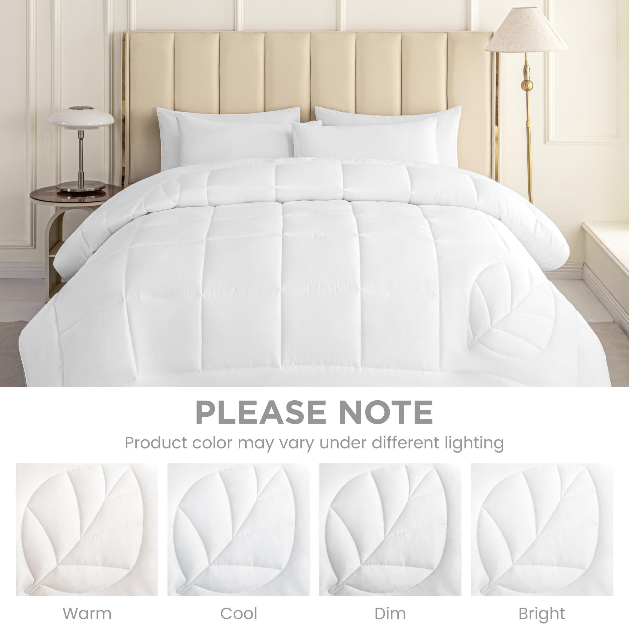 Sophia & William Tencel Lyocell Queen Size Bed Comforter - Cooling Lightweight All-Season Fluffy Duvet Insert with Quilted Design | Perfect for Hot Sleepers & Year-Round Comfort