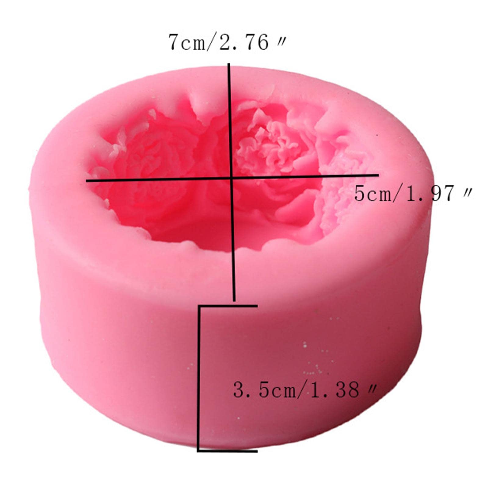 Enakshi Rose Silicone Mold for DIY Aroma Candles, Handmade Plaster & Resin Crafts - Multi-Purpose Crafting Supplies for Home Decor, Wedding Favors, Gift Making & DIY Projects