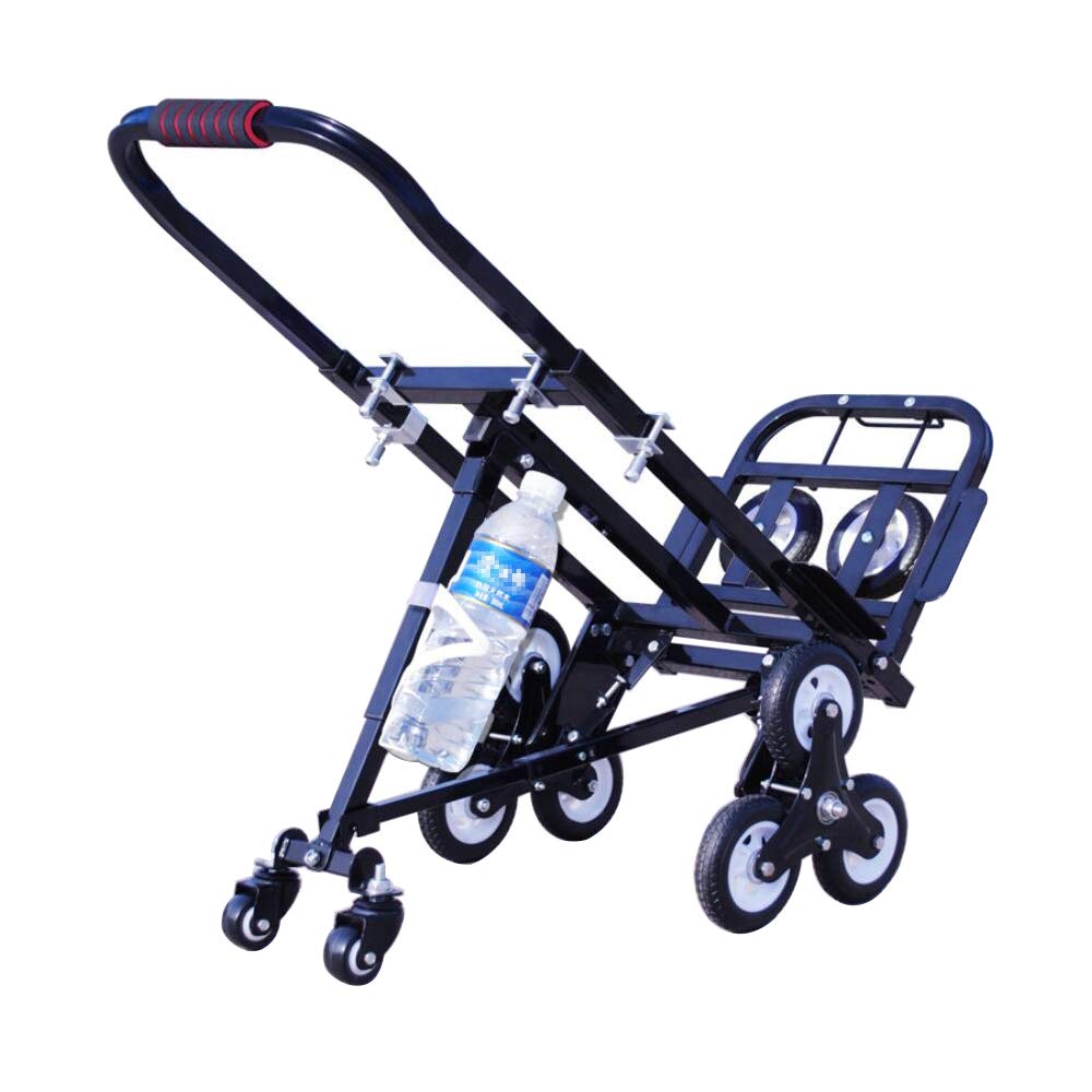 INTSUPERMAI Foldable Stair Climbing Hand Truck - 420LBS Capacity Portable Dolly with Adjustable Handle & Rubber Mute Wheels - Heavy Duty Luggage Cart for Moving, Warehouse, Home & Office Use