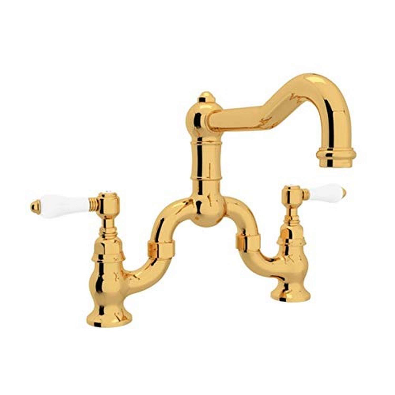 ROHL A1420LPIB-2 Italian Brass Kitchen Faucet - Premium Pull-Down Sprayer for Modern Farmhouse & Contemporary Kitchens