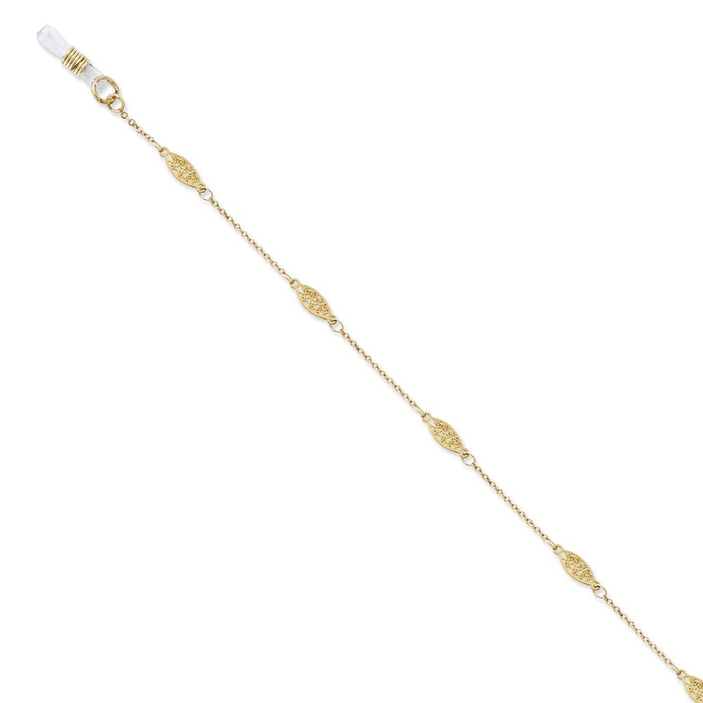 Gold Tone 30 Inch Eyeglass Chain - Stylish Eyewear Accessory for Reading Glasses & Sunglasses - Perfect for Women, Men & Seniors - Office, Home & Travel Use