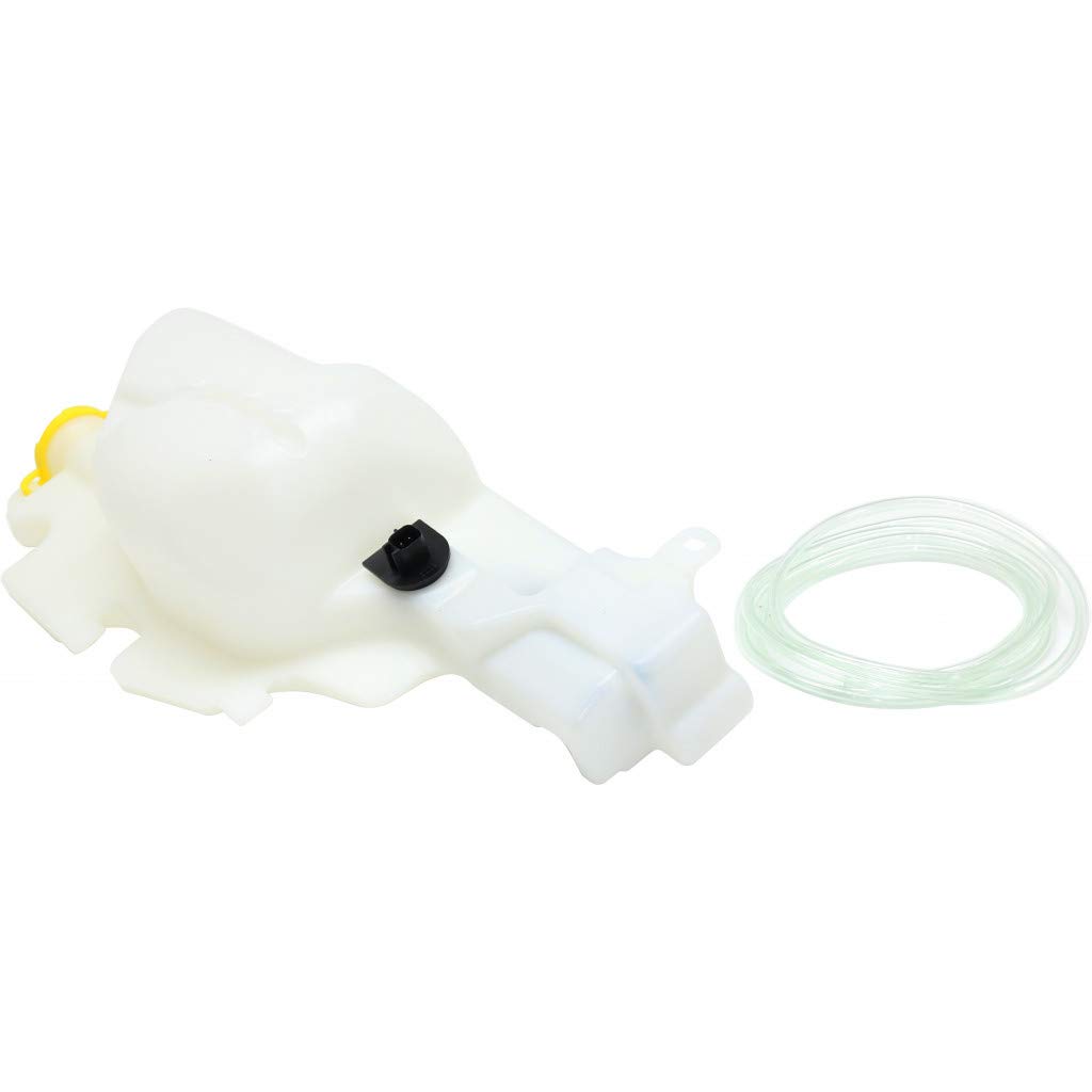 Dodge Ram 1500 2009-2010 Windshield Washer Reservoir with Pump, Cap & Fluid Level Sensor - White Plastic Replacement Part for CH1288200, 5152029AB - Perfect for Off-Roading & Winter Driving
