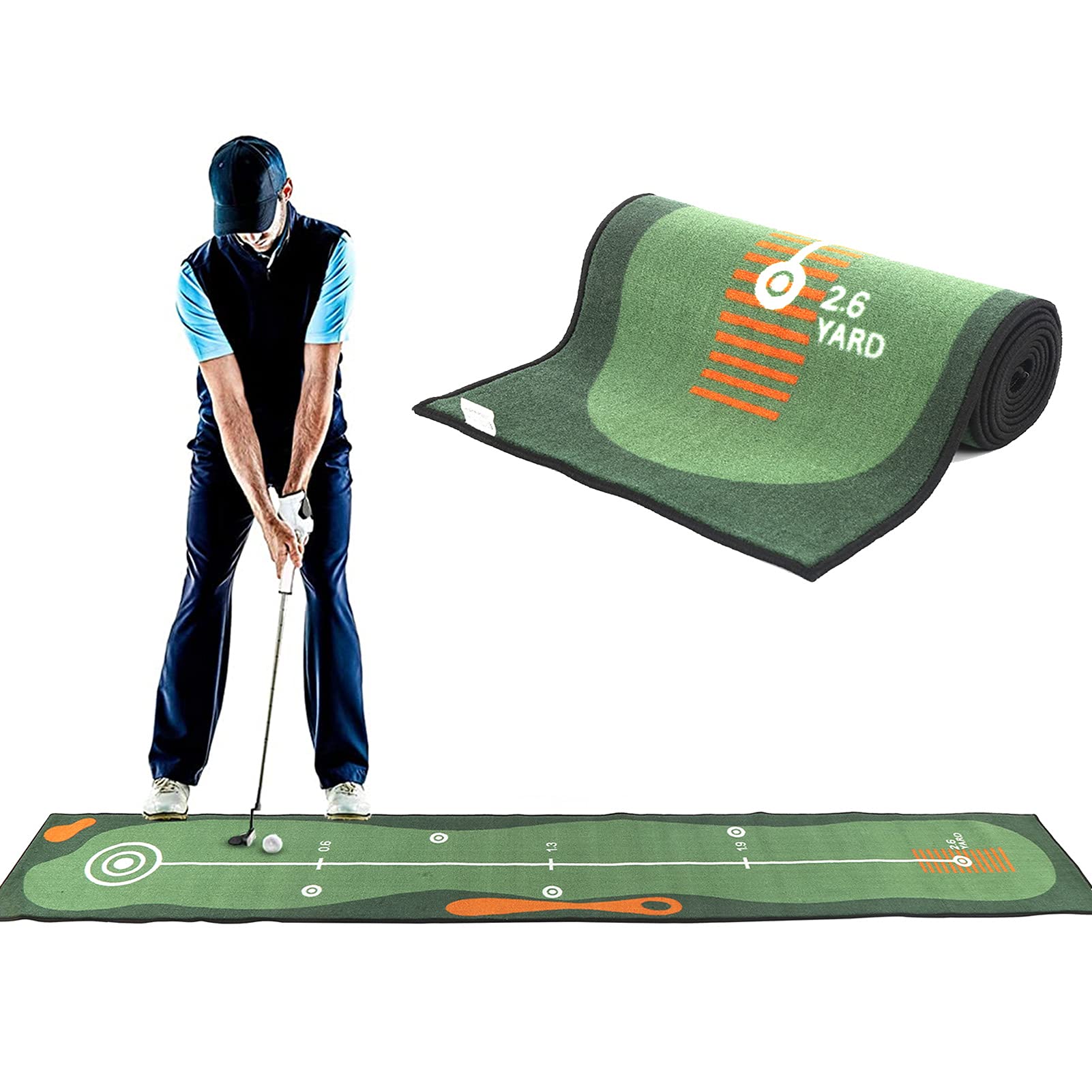 Ejoyous Indoor Golf Putting Mat - Portable Golf Practice Green for Home, Office & Outdoor Use | Perfect for Golf Training, Backyard Games & Office Breaks