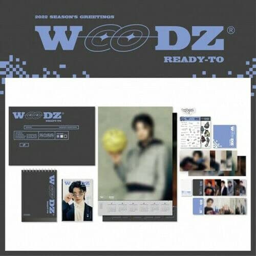 WOODZ 2022 SEASON'S GREETINGS K-POP Merchandise Set - Calendar, Photo Card Diary, Folded Poster, Stickers, Post Cards & Pop-up Card - Perfect for K-POP Fans Collection, Room Decor & Gift Giving