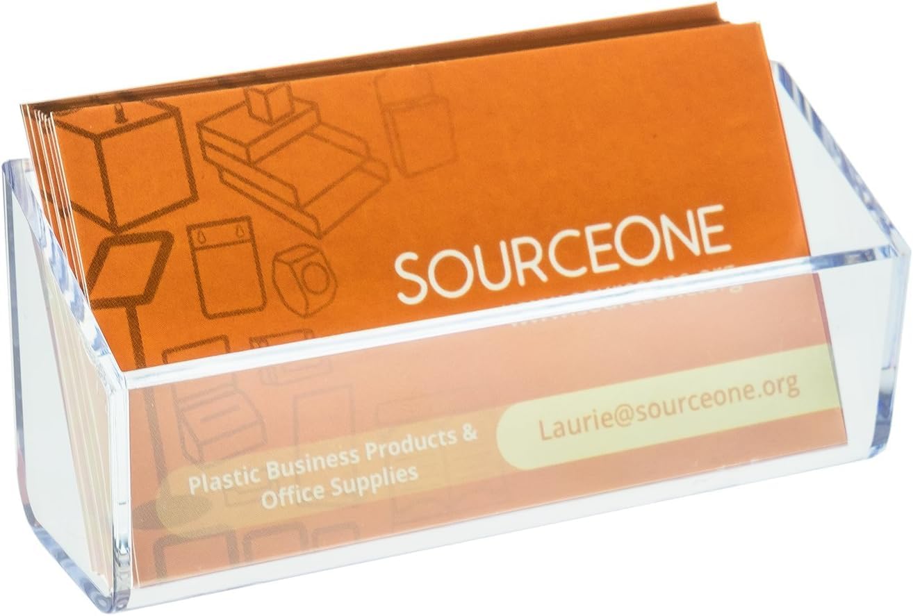 Source One Magnetic Business Card & Gift Card Clear Holder Display (S1-Magnet) - Perfect for Retail Stores, Offices & Trade Shows