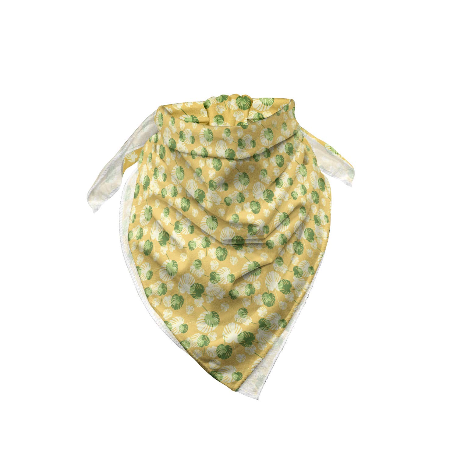 Ambesonne Tropical Bandana - Exotic Palm Leaves Design, Unisex Head & Neck Scarf for Men & Women - Perfect for Beach, Music Festivals & Outdoor Adventures