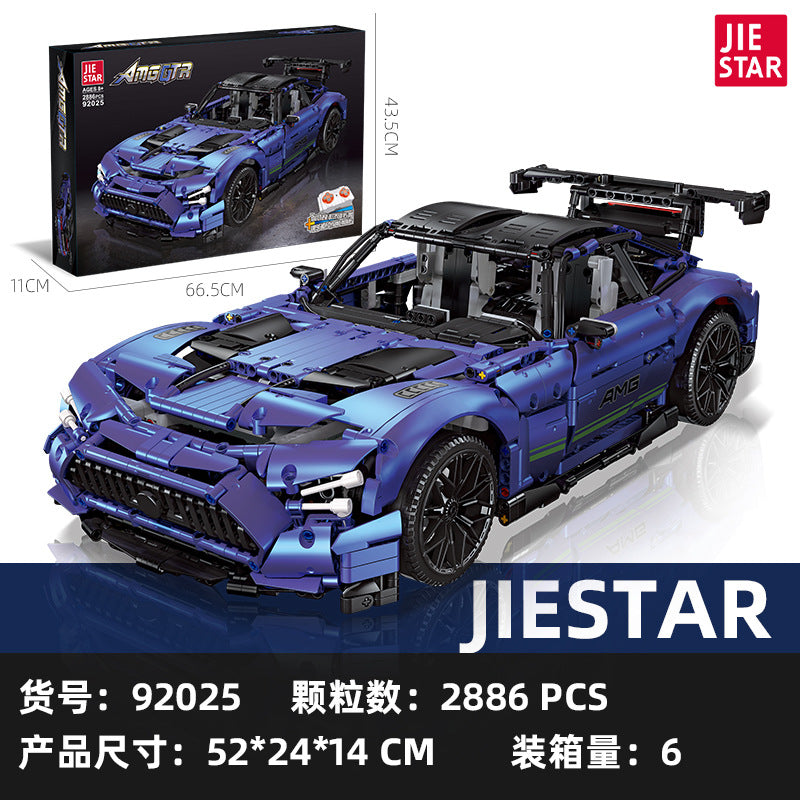 Jiestar 92025 AMG GTR Super Car Building Blocks Set - 2886PCS DIY Model Kit for Adults & Teens, Perfect for Car Enthusiasts & Collectors - Great Gift for Birthday, Christmas & Home Decoration