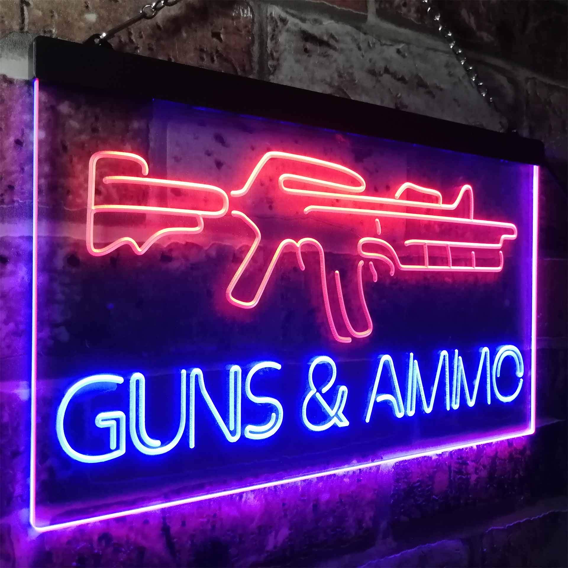 ADVPRO Dual Color LED Neon Sign - Red & Blue 16x12 for Bar & Man Cave