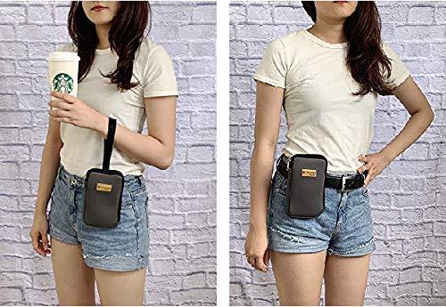 Shockproof Neoprene Phone Pouch with Belt Loop & Detachable Wrist Strap - Compatible with iPhone 16/15/14 Pro Max/Plus & Samsung S24+/S24/S23/A54 (Gray) - Perfect for Gym, Running, Travel & Outdoor Activities