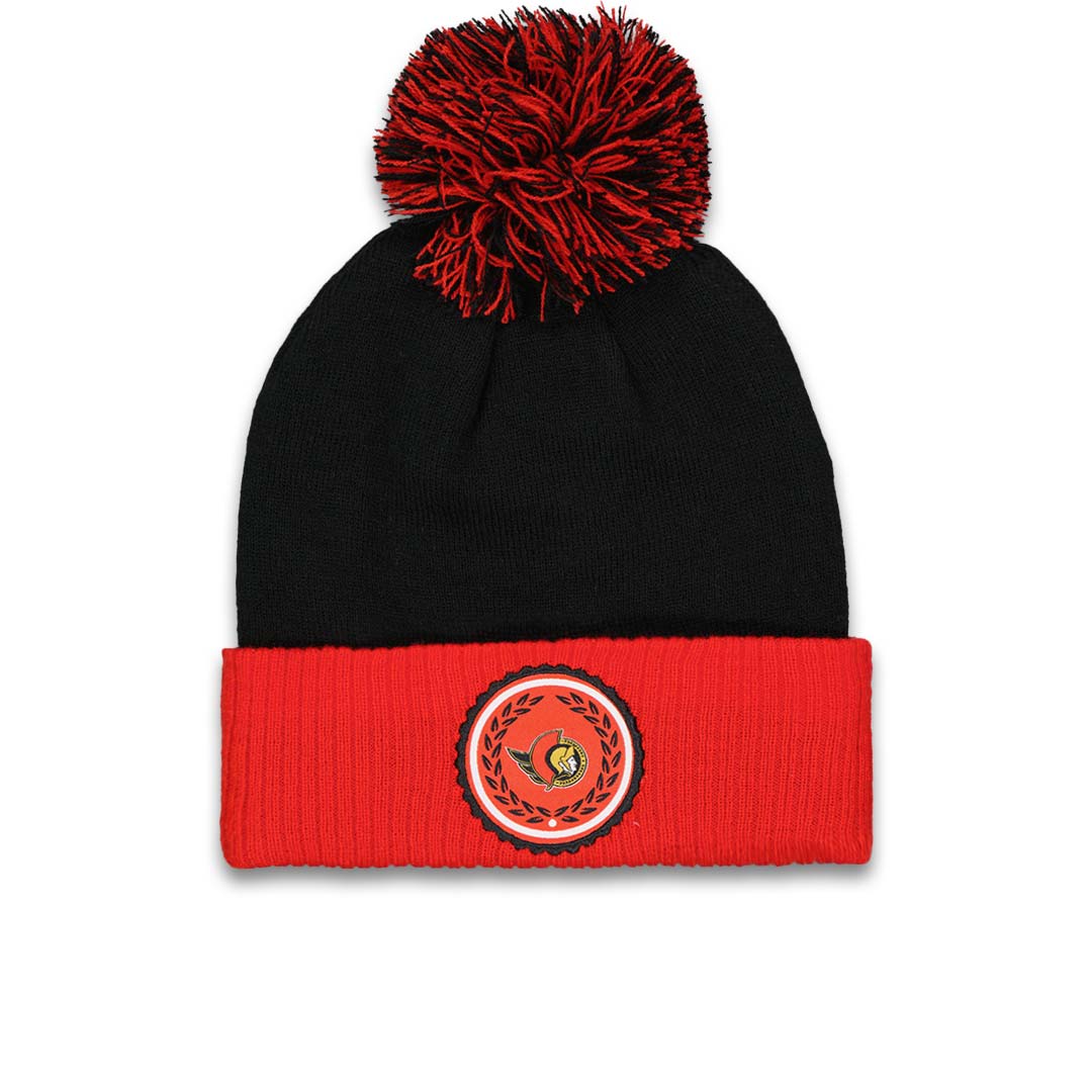 Adidas Ottawa Senators Cuffed Pom Beanie (IP9932) - Official NHL Winter Hat for Men & Women - Perfect for Hockey Games & Cold Weather