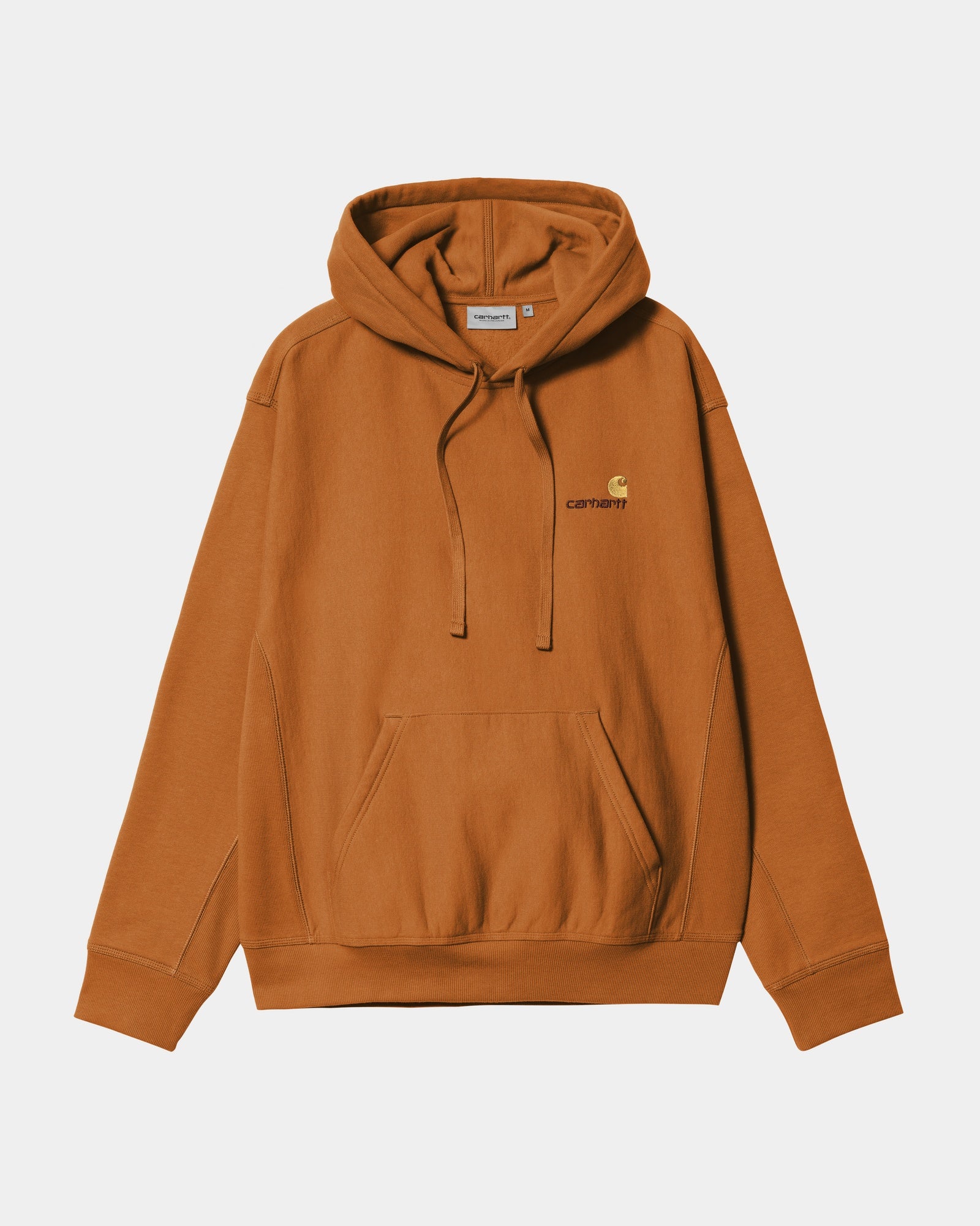 American Script Hooded Sweatshirt for Men & Women - Cozy Pullover Fleece Hoodie in Sienna | Perfect for Casual Wear, Gym, and Outdoor Activities