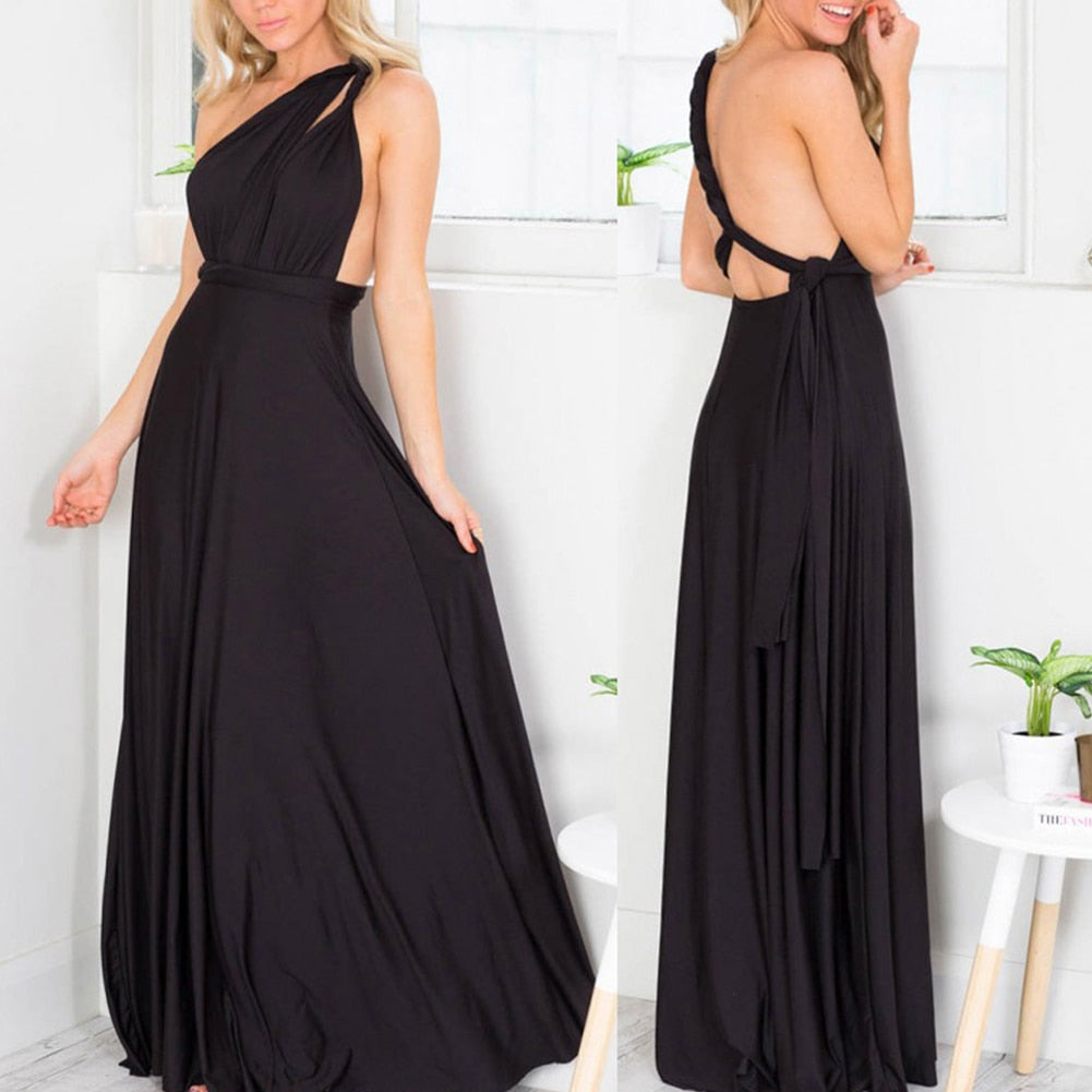 Boho Maxi Dress for Women - Flowy Long Bohemian Party Dress for Club, Beach, and Summer Festivals