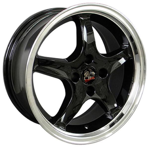 17 Inch Black Machined Wheel Replacement for Ford Mustang 1979-1993 | Replica Rim 8181859 | Perfect for Classic Car Restoration & Performance Upgrades