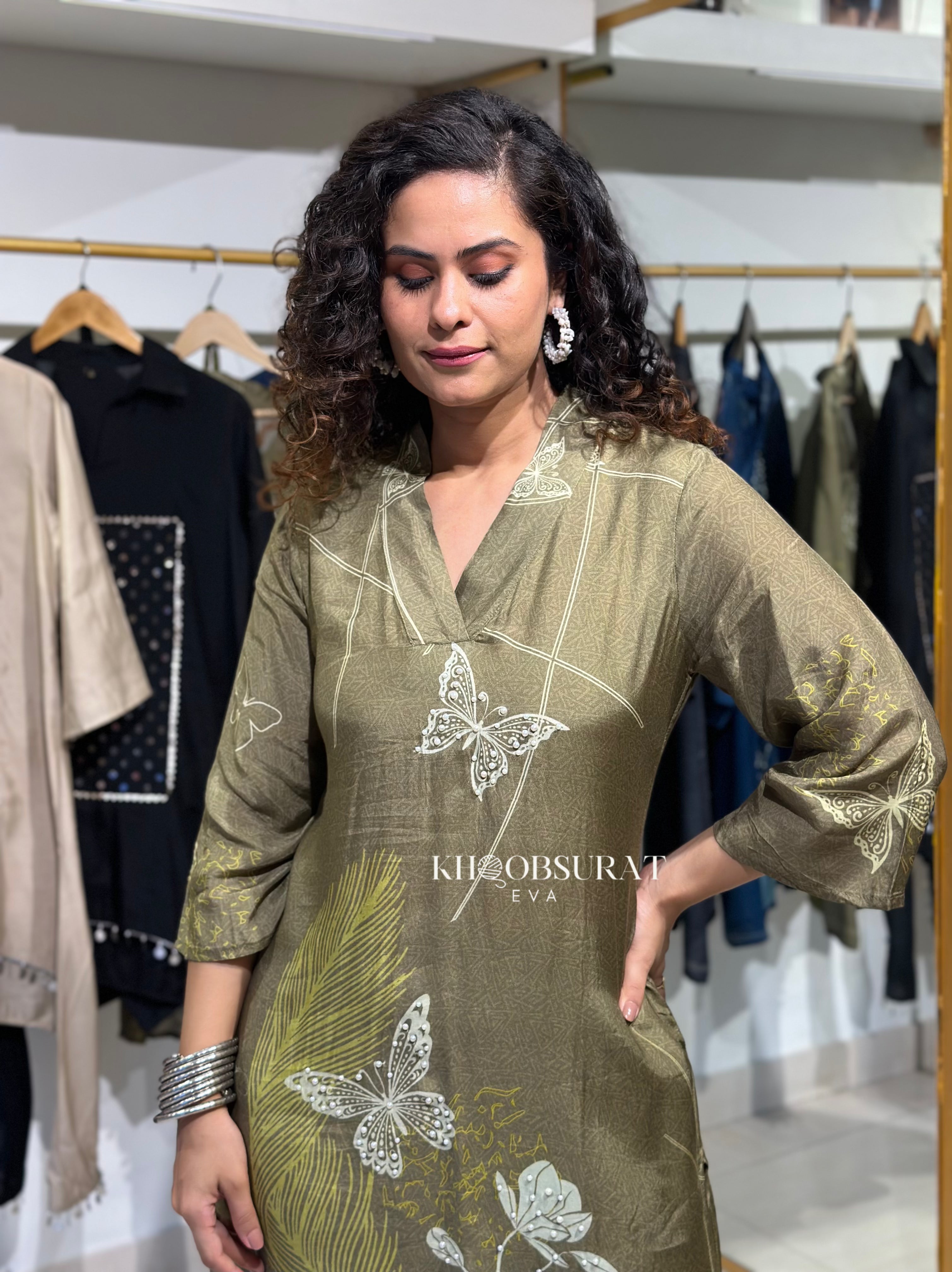 Green Goddess Glamour Coord Set - Women's Stylish Matching Outfit for Casual Wear, Date Night & Vacation | Trendy Two-Piece Set