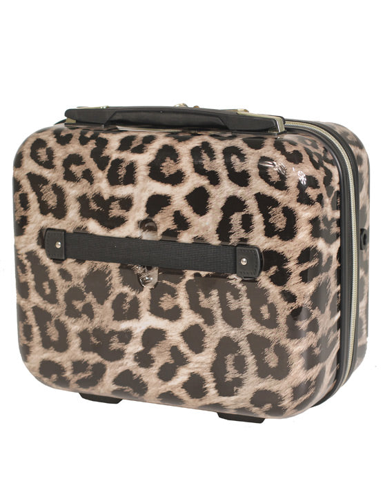 Tosca Hard Beauty Cosmetic Case - Leopard Print Travel Makeup Organizer for Women | Perfect for Travel, Home & Salon Use