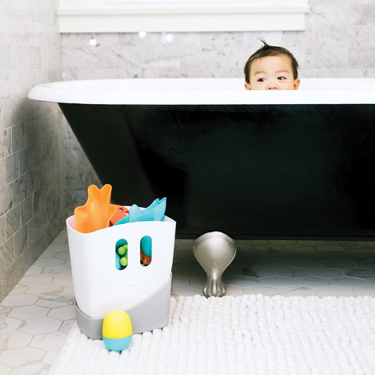 Ubbi Bath Toy Drying Bin - Mesh Storage Organizer for Wet Bath Toys | Quick-Dry Solution for Baby Bath Accessories | Perfect for Bathroom, Nursery & Daycare Use