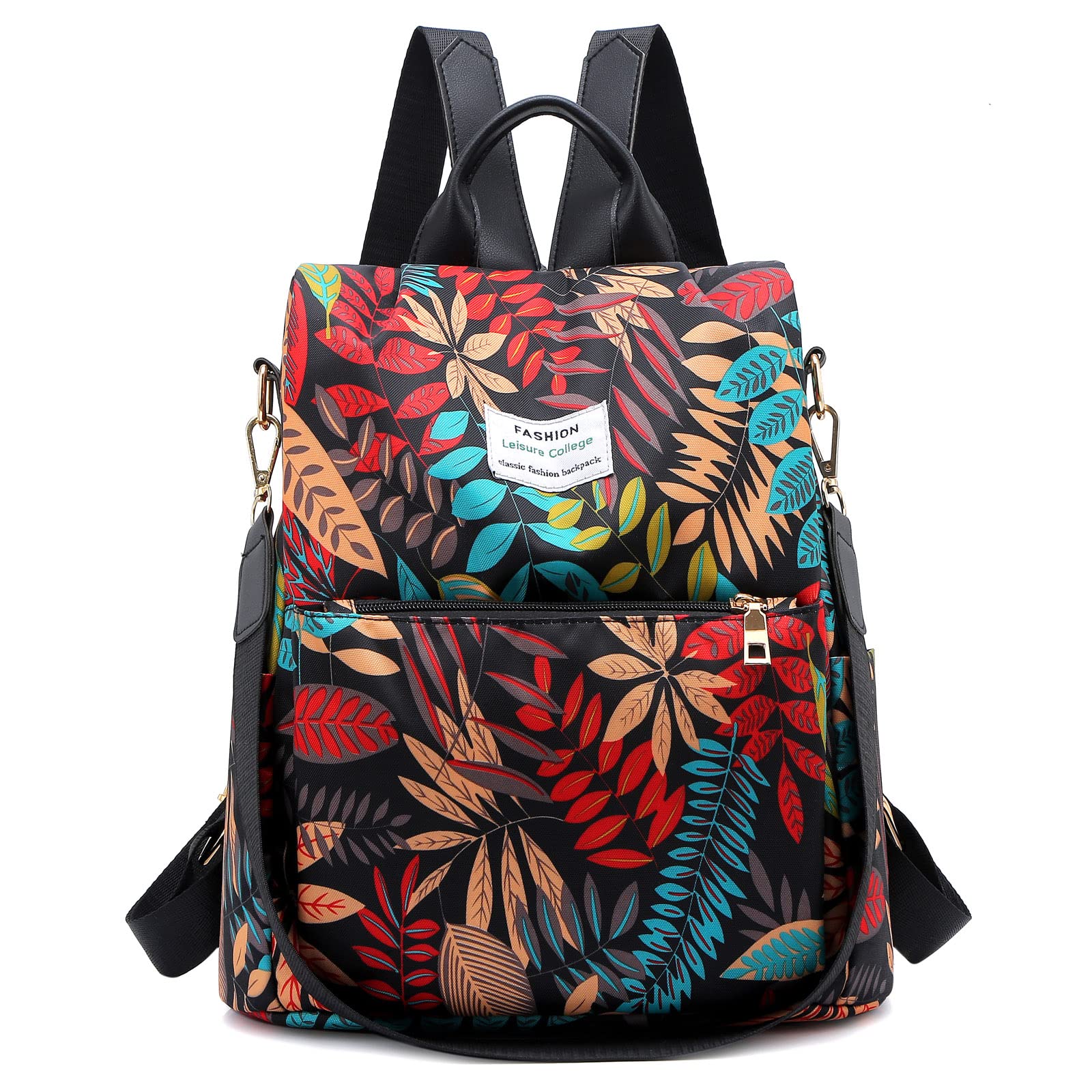 FORRICA Women's Anti-Theft Backpack - Stylish Printed Shoulder Bag, Large Capacity Oxford Cloth Daypack for School, Travel & Work | Perfect for Commuting, College Campus & Outdoor Adventures
