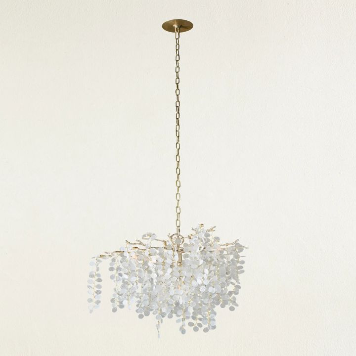 Elegant Donna Five-Light Chandelier - Modern Crystal Ceiling Light Fixture for Dining Room, Bedroom, or Living Room Decor