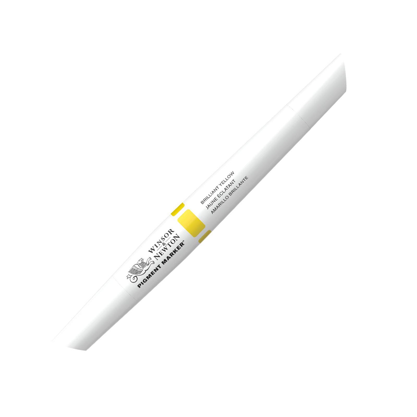 Winsor & Newton Pigment Marker - Brilliant Yellow Waterproof Art Marker for Drawing, Sketching & Calligraphy - Perfect for Artists, Illustrators & Craft Projects