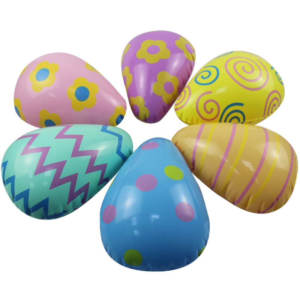 Easter Egg Inflatable Balloons - DIY Home Decoration, Kids Craft Toys, Party Favors & Gifts (Mixed Colors) - Perfect for Easter Celebrations, Birthday Parties, Classroom Activities and Holiday Decor