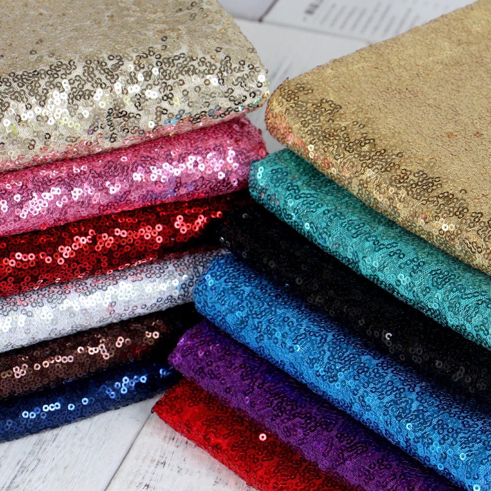 Sparkly Champagne Sequin Backdrop 2x8FT for Party & Birthday Photography