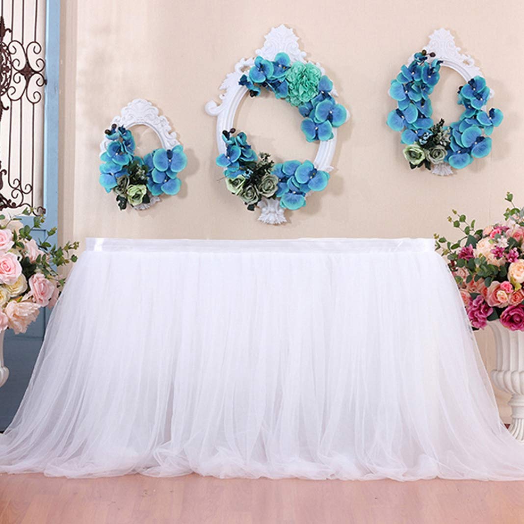 YURASIKU 1pc Tutu Table Skirt Cloth Cover - Elegant Party Decor for Birthday, Wedding, Baby Shower & Festive Events - Perfect for Table Decorations, Photo Backdrops & Special Occasions