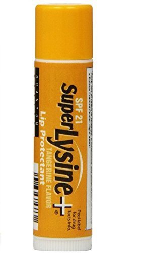 Quantum Research Lip Protectant - Super Lysine Plus Coldstick with SPF 21, Tangerine Flavor (Pack of 18) - Soothes & Protects Dry, Chapped Lips - Perfect for Outdoor Activities, Winter Care & Daily Lip Protection