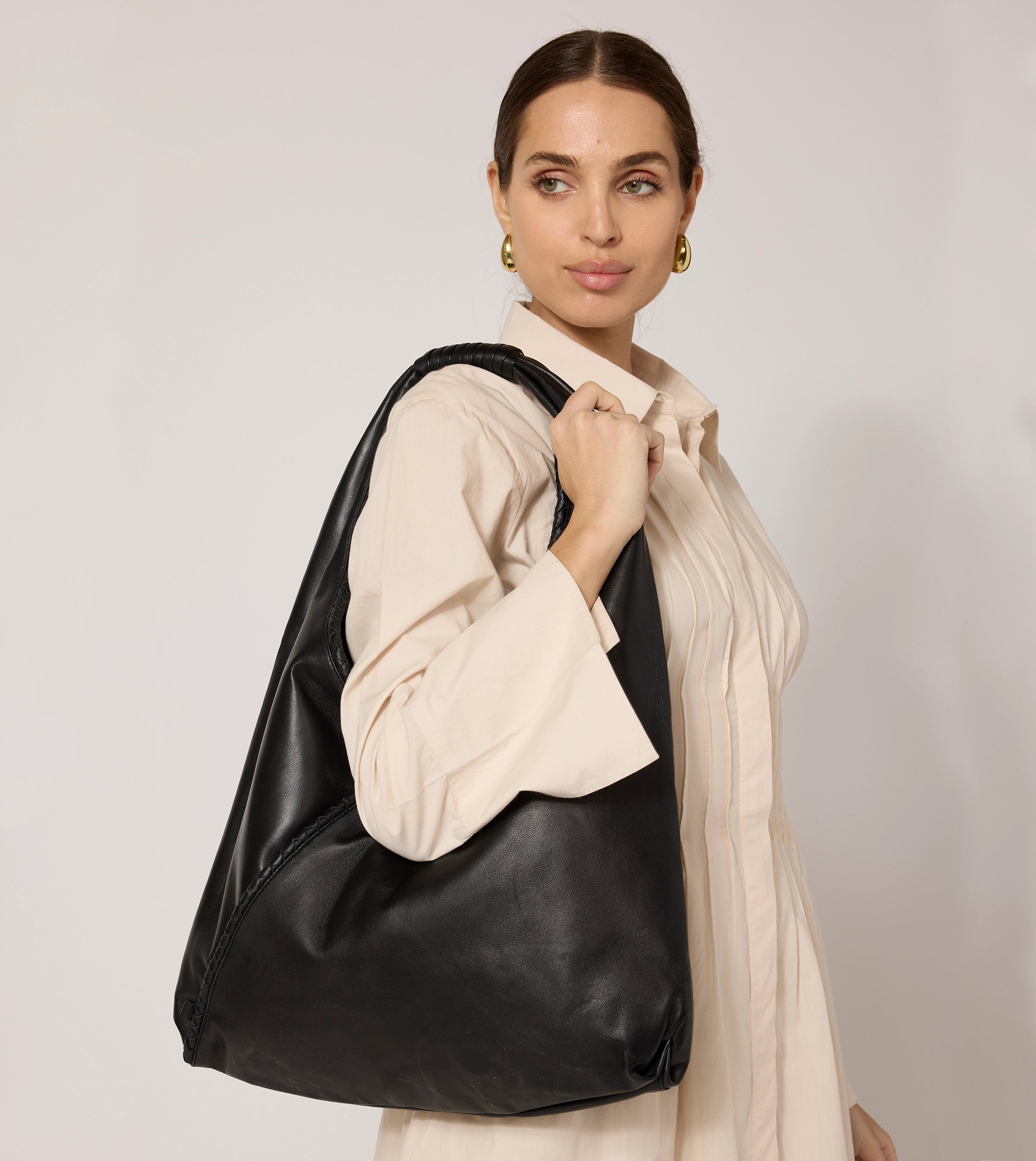 Bryant Hobo Bag for Women - Stylish Black Leather Shoulder Purse | Perfect for Work, Travel & Everyday Use