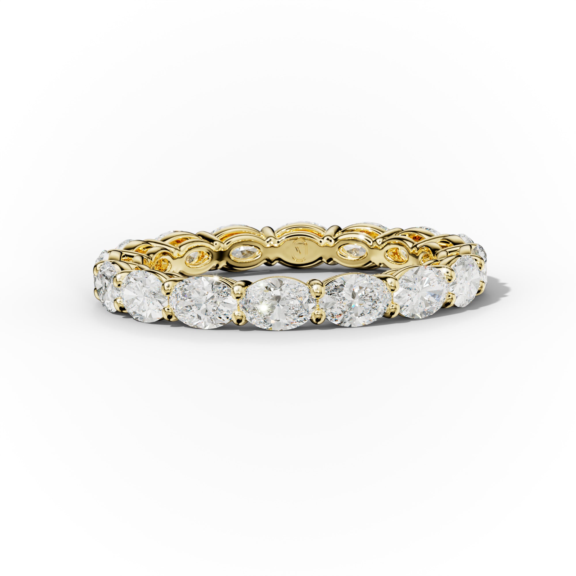 2.0 Carat East West Oval Cut Diamond Eternity Band - Elegant Stackable Wedding Ring for Women, Perfect for Anniversary, Engagement & Everyday Wear