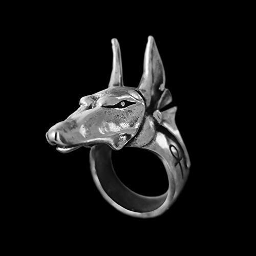 Anubis Ring 925 Sterling Silver - Egyptian God of Death & Afterlife Guide - Handcrafted Jewelry for Men & Women - Perfect for Gothic, Halloween & Mythology Lovers