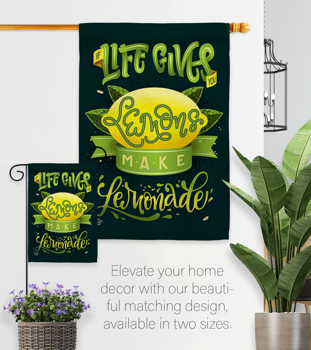 Double-Sided USA Made House Flag Set - Eagle, Tropical Fruits (Lemon, Pineapple, Strawberry, Apple, Watermelon) & Aloha Summer Decor for Garden, Yard, Patio | Outdoor Seasonal Banner & Unique Gift Idea