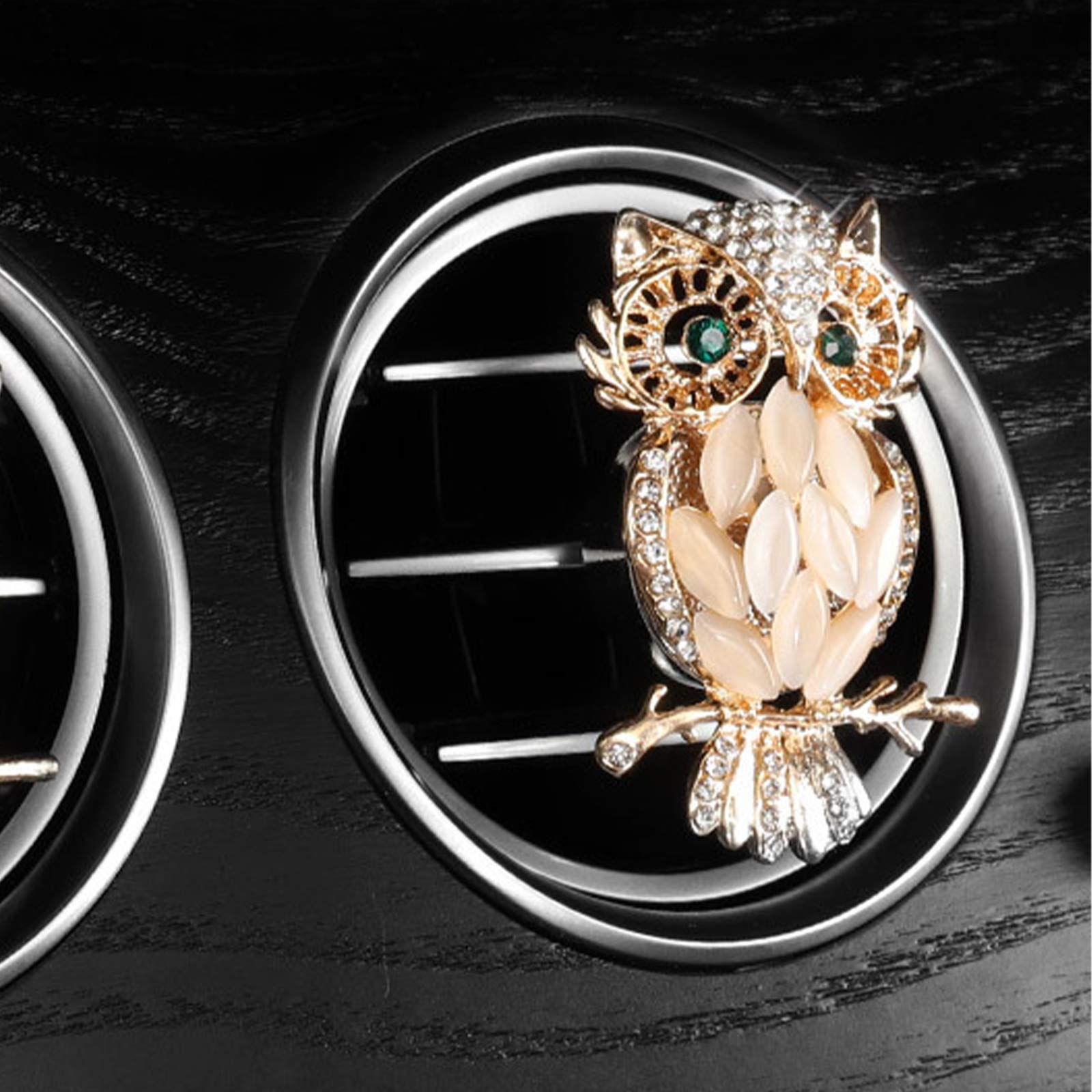 Bling Crystal Owl Car Air Vent Clip - Rhinestone Aromatherapy Essential Oil Diffuser for Women | Fashion Car Decoration Accessories | Perfect for Sedan, SUV & Office Desk Decor