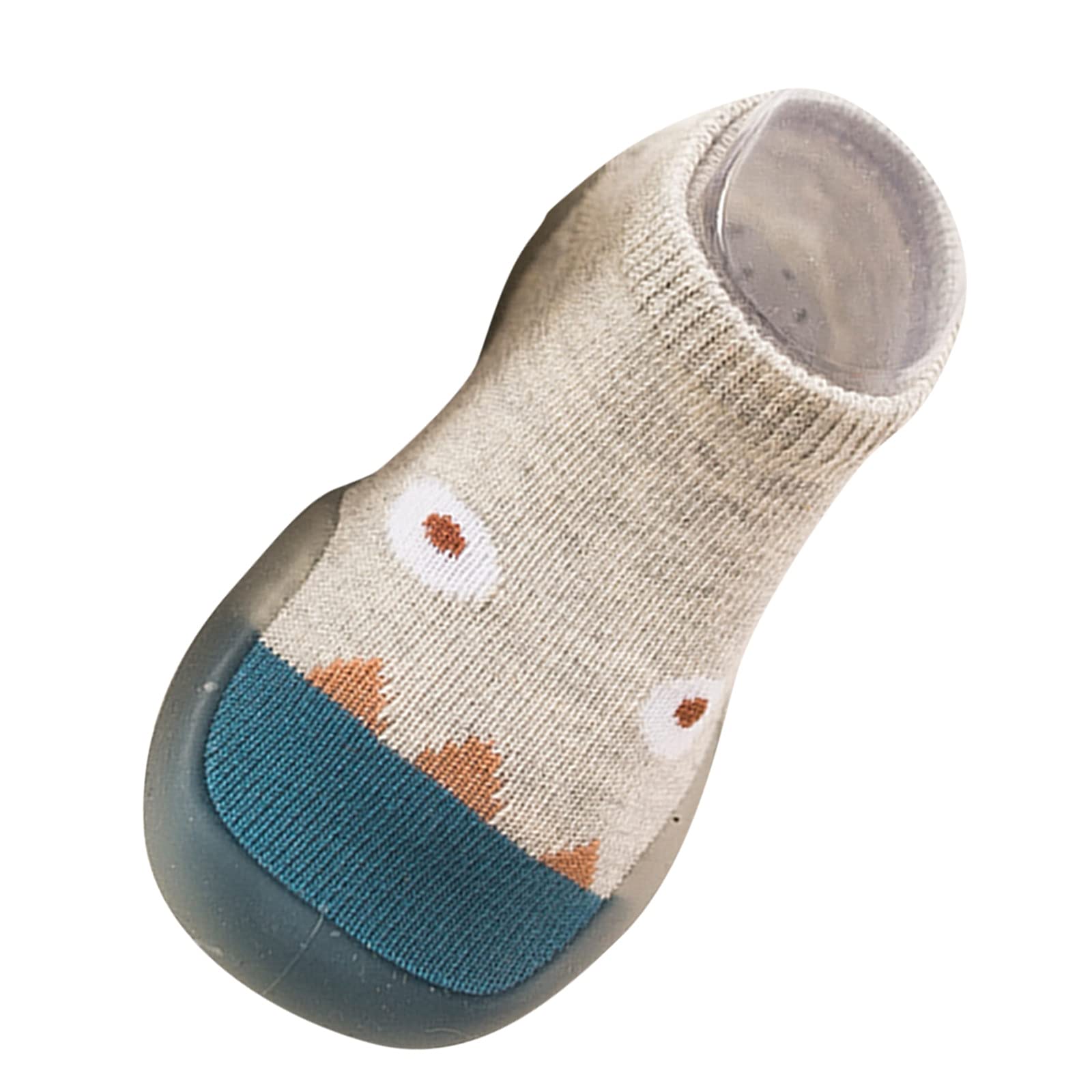 Non-Slip Baby Socks with Soft Rubber Sole - Unisex Anti-Skid Slipper Socks for Crawling & First Steps - Cute Infant Booties for Indoor Play & Learning to Walk