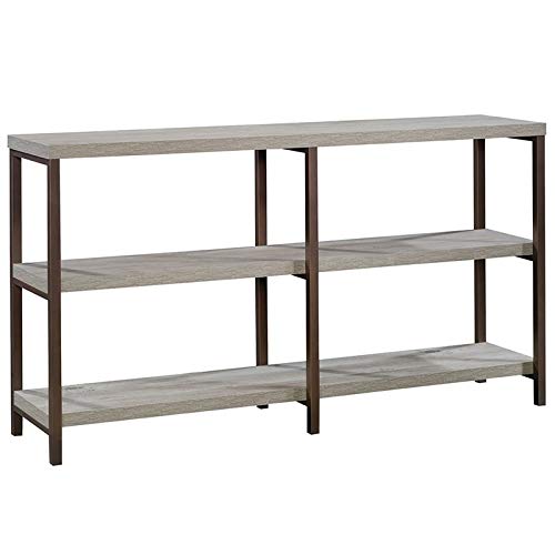 Pemberly Row Transitional Metal Console Table - Mystic Oak Finish, Entryway Sofa Table for Hallway, Living Room & Foyer Decor