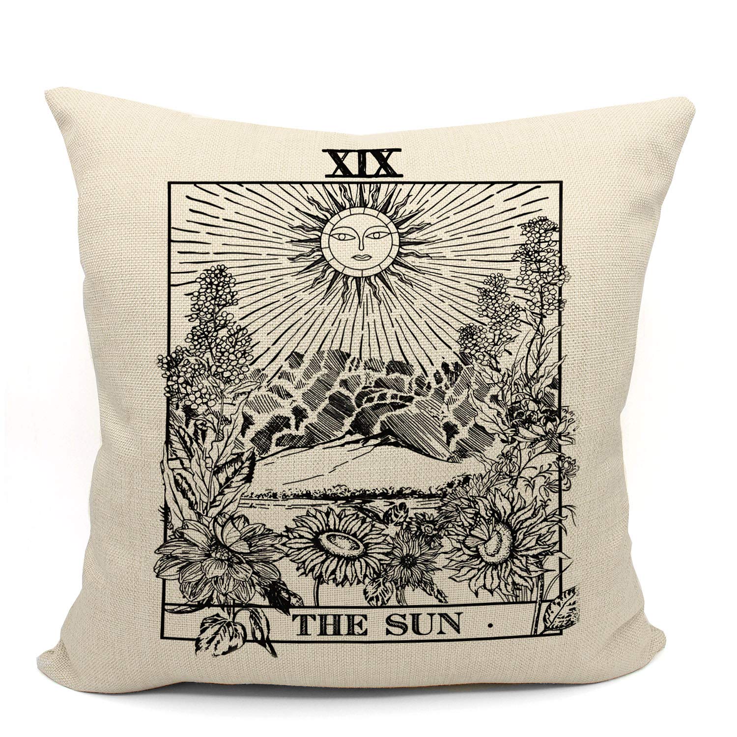 18x18 Tarot Throw Pillow Covers - Mystical Decor for Home, Witchy Gifts for Women, Perfect for Meditation Rooms & Boho Bedroom Decor