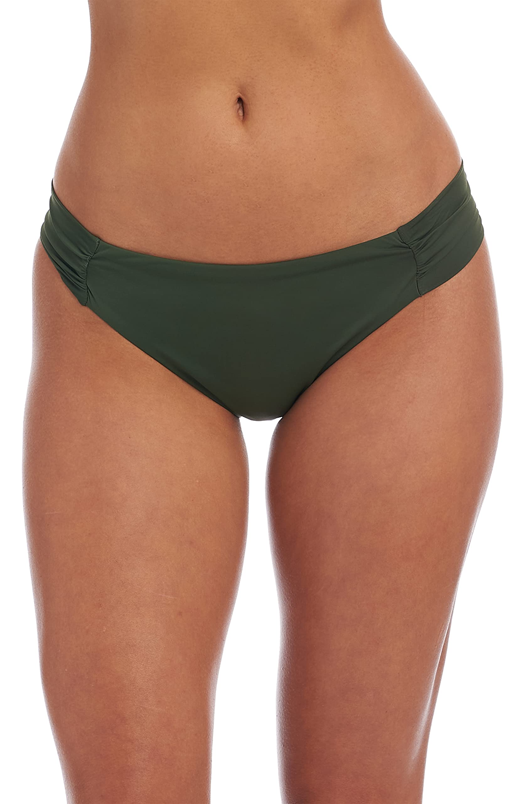 AMAVI Side Shirred Hipster Bikini Swimsuit Bottom - High Waisted Swimwear for Women, Comfortable & Sexy Beachwear, Perfect for Pool Party, Vacation & Summer Travel