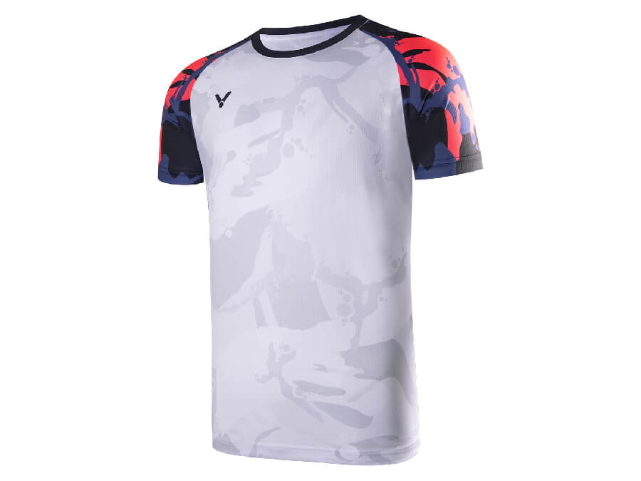 Victor T 40017A Men's Badminton Shirt - Breathable Quick-Dry Sports Top for Badminton, Tennis & Running - Lightweight Performance Athletic Shirt for Men