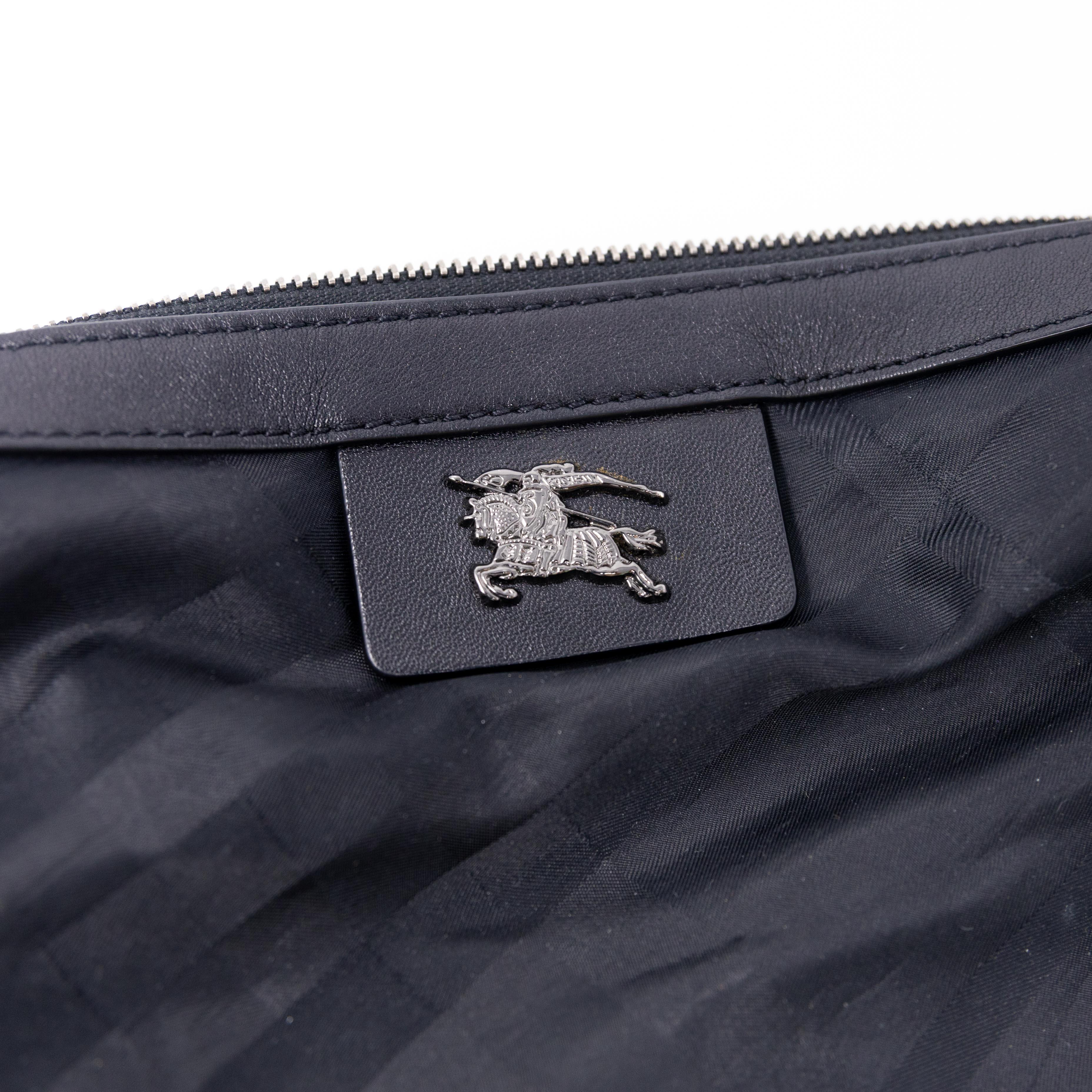 Burberry Black Smoke Check Nylon Messenger Bag for Men - Stylish Crossbody Shoulder Bag for Work, Travel & Everyday Use