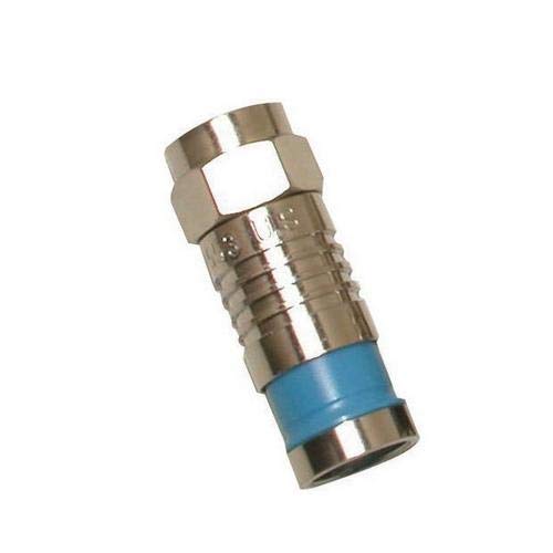 100-Pack RG6 Quad Shield F Connectors (2 x 100) - High Performance Coaxial Cable Connectors for Satellite TV, Cable Internet & Home Theater Installations