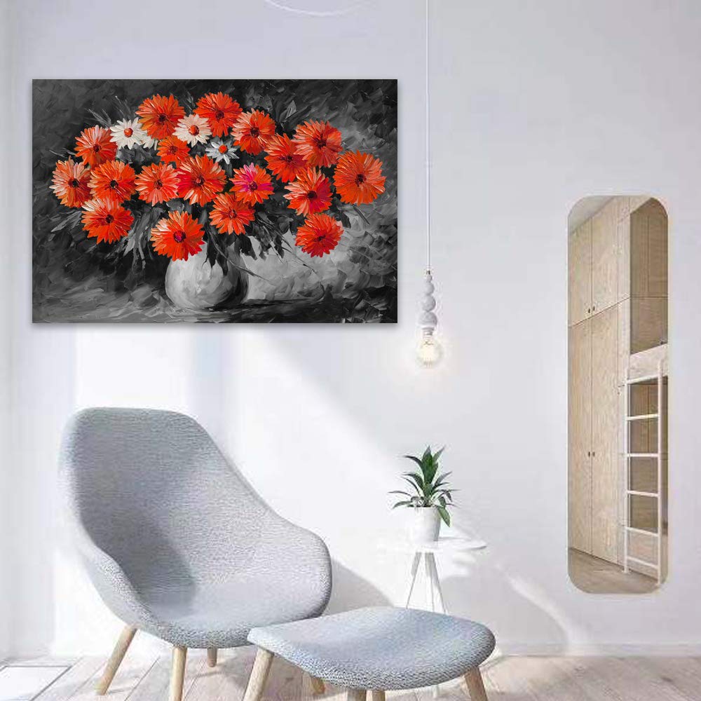 Wall26 Sunflower Canvas Wall Art - 32x48 Inch Framed Floral Painting for Home Decor, Bedroom & Living Room | Perfect for Farmhouse, Boho & Modern Interior Design Styles
