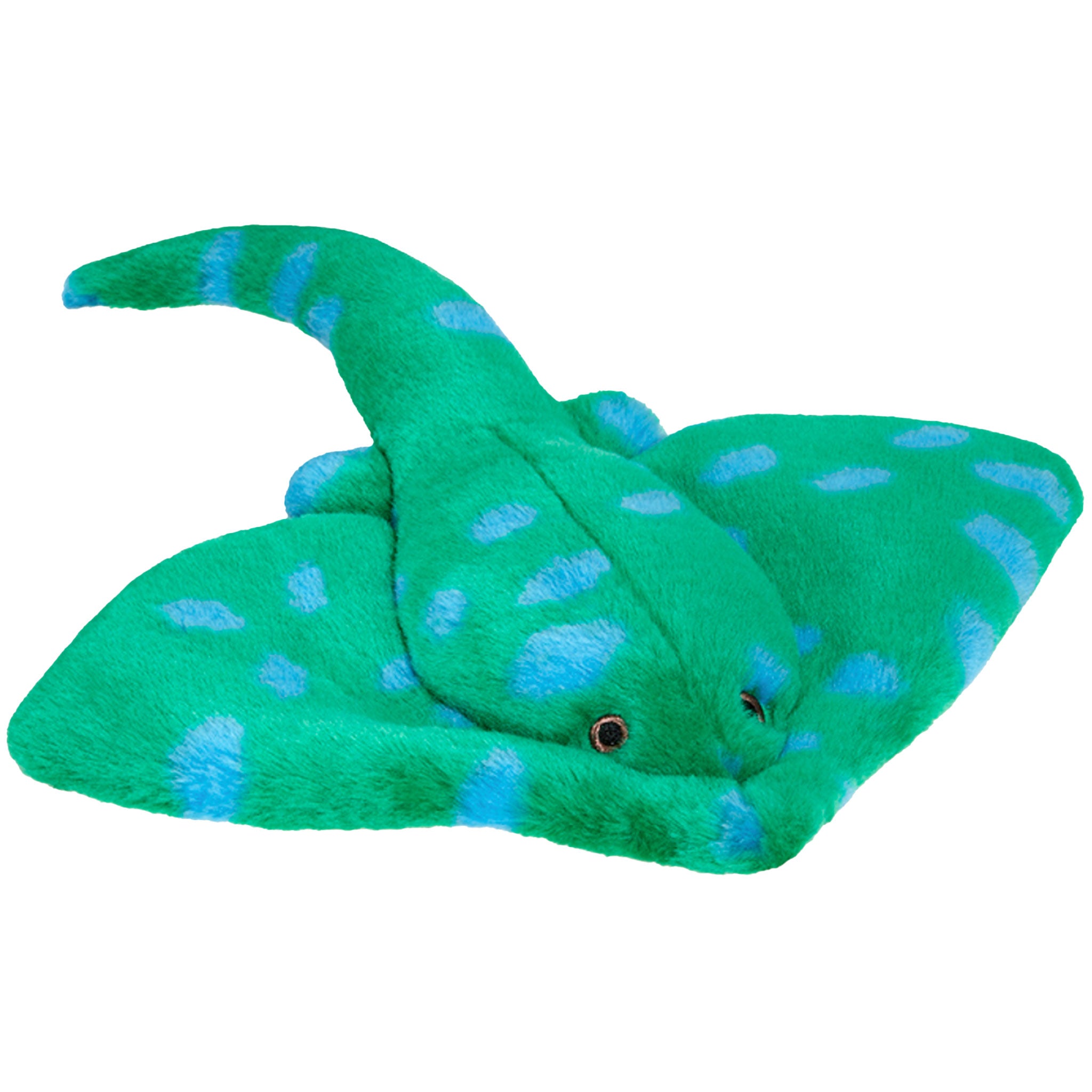 Fluff & Tuff Gordon Stingray Blue & Green Durable Dog Chew Toy for Aggressive Chewers - Perfect for Interactive Play & Training Sessions