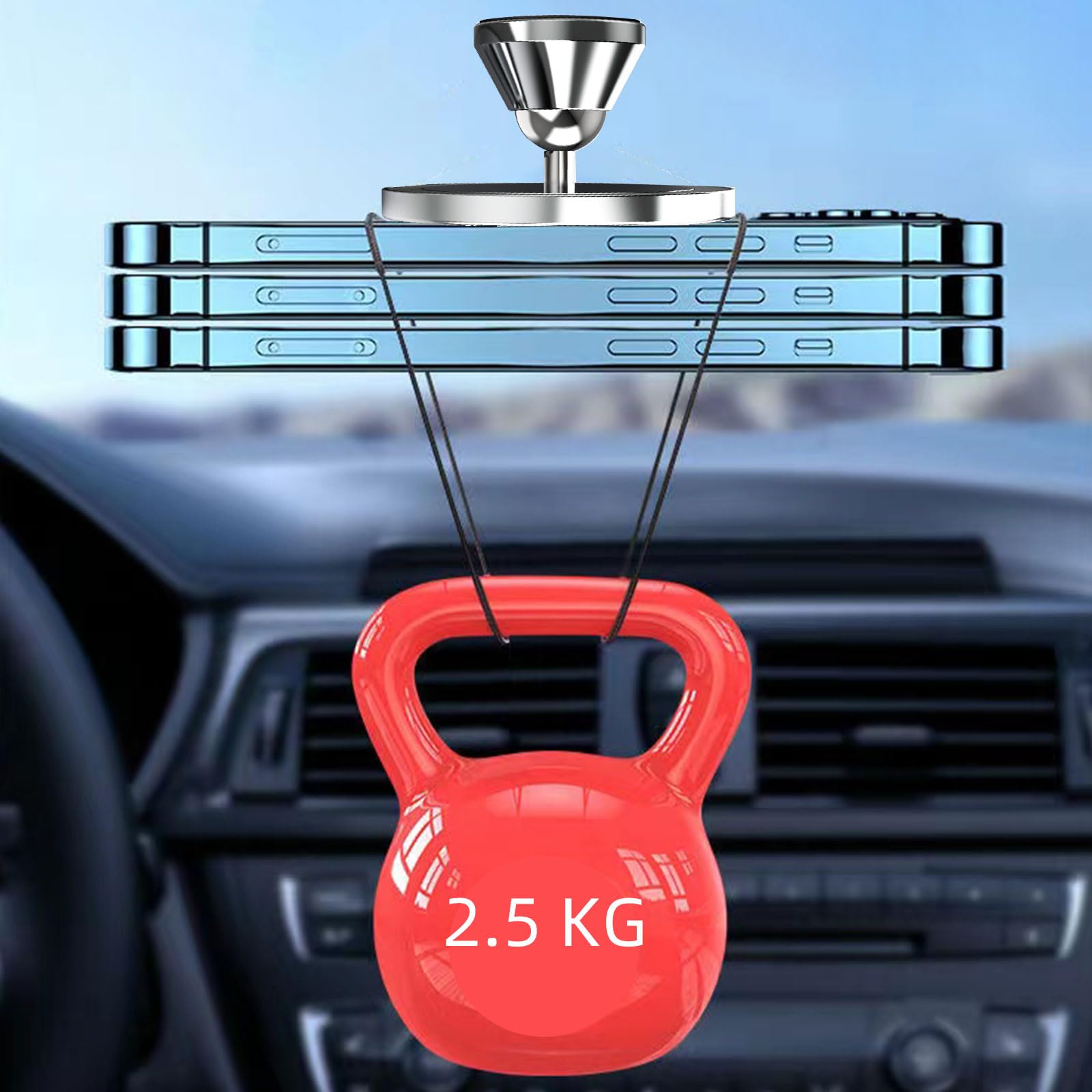 Super Strong Magnetic Phone Holder for Car - 360° Rotatable Universal Dashboard Mount Compatible with All Smartphones (Black) | Perfect for Hands-Free Navigation, Safe Driving & Road Trips
