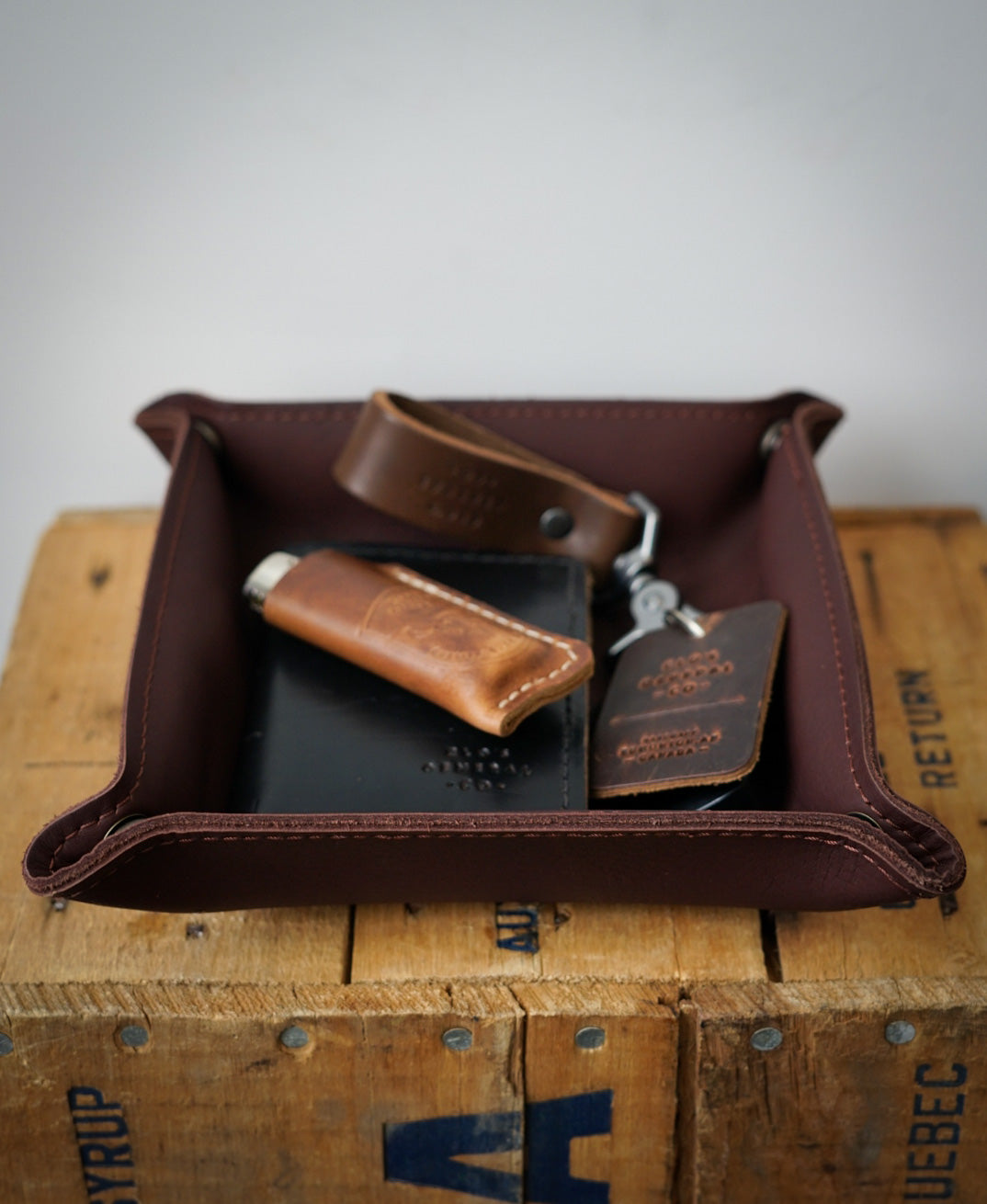 Pebbled Brown Drop Tray - Non-Slip Organizer for Keys, Coins & Essentials | Perfect for Entryway, Kitchen & Office Organization