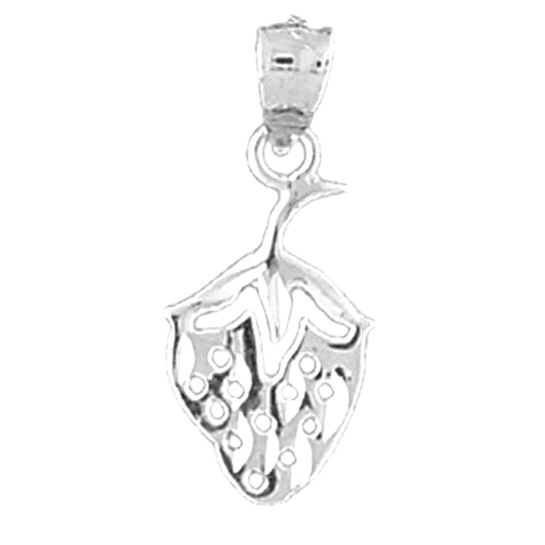 14K White Gold Strawberry Lever Back Earrings | Fresh Fruit Jewelry | Handmade in USA | Perfect for Summer Parties & Bridal Accessories